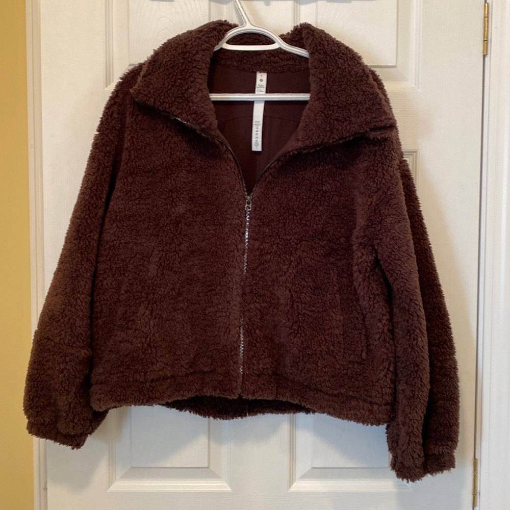 Lululemon Cinchable Fleece Zip Up, French Press